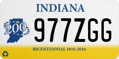 IN license plate 977ZGG