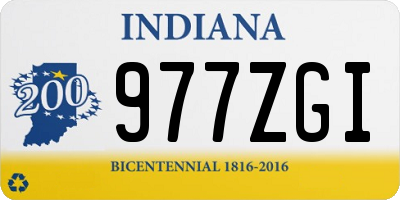 IN license plate 977ZGI