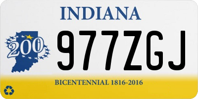 IN license plate 977ZGJ
