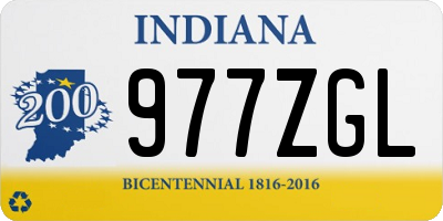 IN license plate 977ZGL