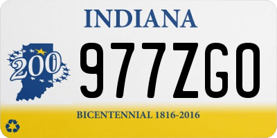 IN license plate 977ZGO