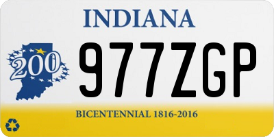 IN license plate 977ZGP