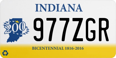 IN license plate 977ZGR