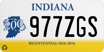 IN license plate 977ZGS