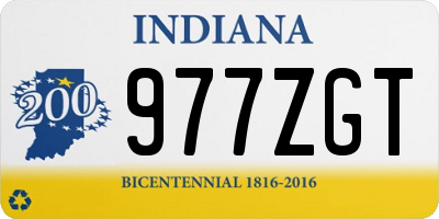 IN license plate 977ZGT
