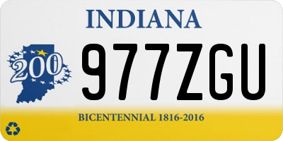 IN license plate 977ZGU