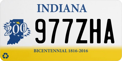 IN license plate 977ZHA