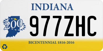 IN license plate 977ZHC
