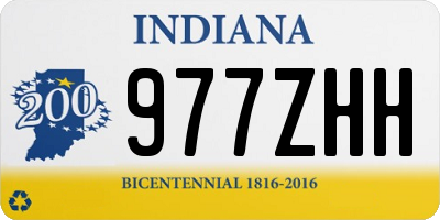 IN license plate 977ZHH