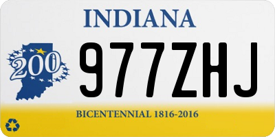 IN license plate 977ZHJ