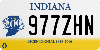 IN license plate 977ZHN