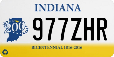 IN license plate 977ZHR