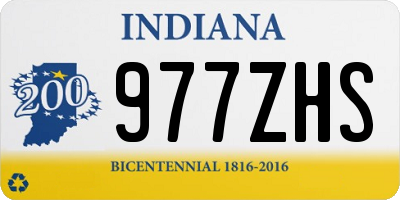 IN license plate 977ZHS