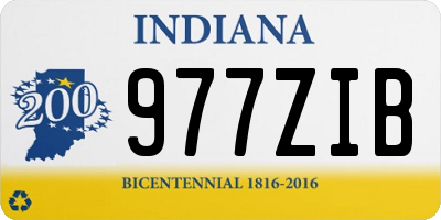 IN license plate 977ZIB