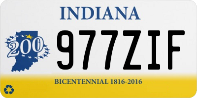 IN license plate 977ZIF
