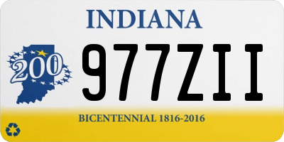 IN license plate 977ZII