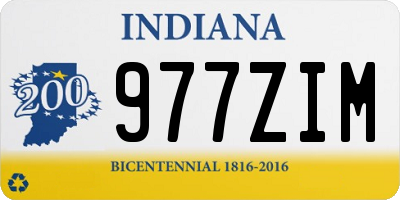 IN license plate 977ZIM