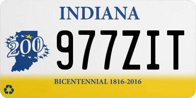 IN license plate 977ZIT