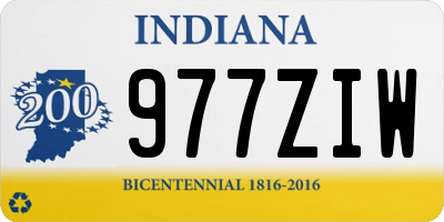 IN license plate 977ZIW