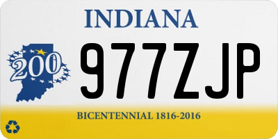 IN license plate 977ZJP