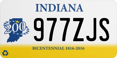IN license plate 977ZJS