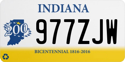 IN license plate 977ZJW
