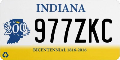 IN license plate 977ZKC