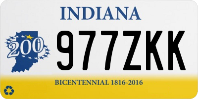 IN license plate 977ZKK
