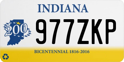 IN license plate 977ZKP