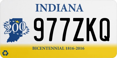 IN license plate 977ZKQ