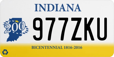 IN license plate 977ZKU