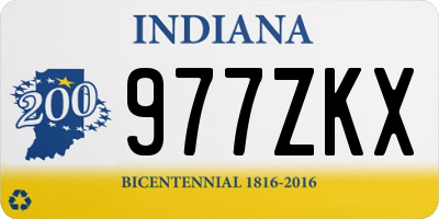IN license plate 977ZKX