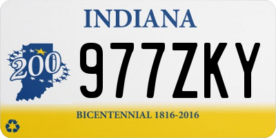 IN license plate 977ZKY