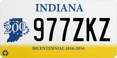 IN license plate 977ZKZ