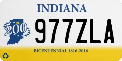 IN license plate 977ZLA