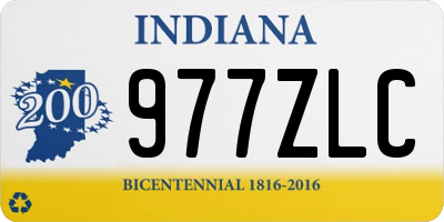 IN license plate 977ZLC