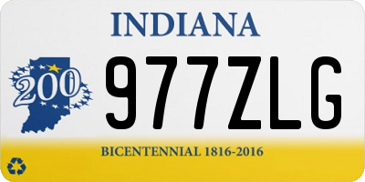 IN license plate 977ZLG