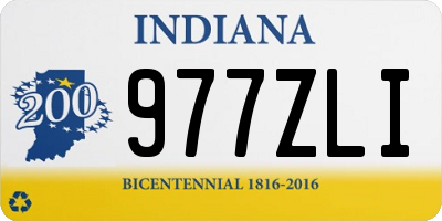 IN license plate 977ZLI