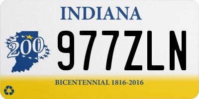 IN license plate 977ZLN