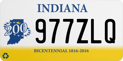 IN license plate 977ZLQ