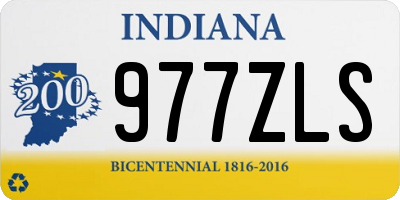 IN license plate 977ZLS