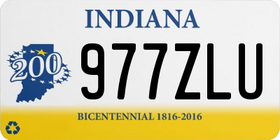 IN license plate 977ZLU