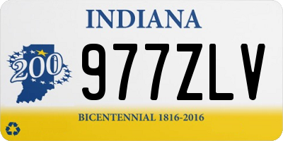 IN license plate 977ZLV