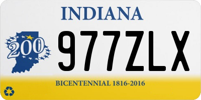 IN license plate 977ZLX