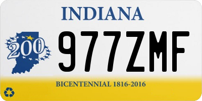 IN license plate 977ZMF