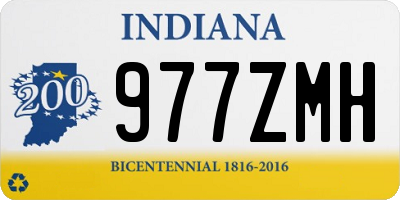 IN license plate 977ZMH