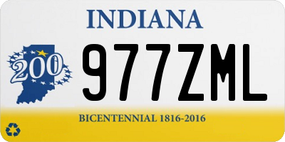 IN license plate 977ZML