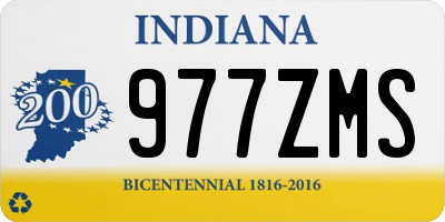 IN license plate 977ZMS