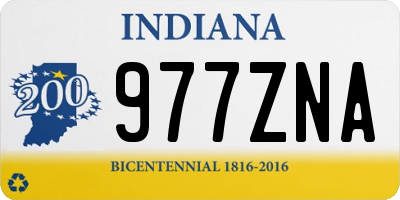 IN license plate 977ZNA