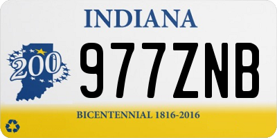 IN license plate 977ZNB